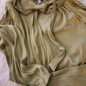 Elegant Olive Green Women's Top
